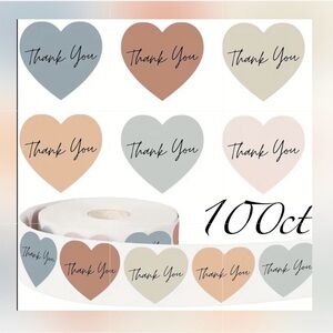 Thank You Design Stickers 100ct~ 1”  (Boutique) ~NEW~